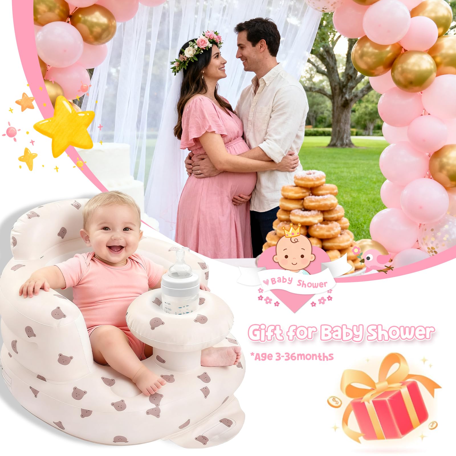Arscniek chair suitable for 3-36 months up to 66 lbs.