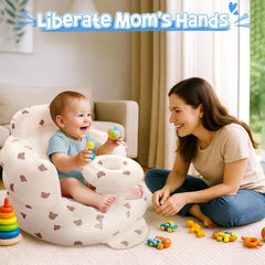 Arscniek inflatable baby seat in action showing fast inflation.