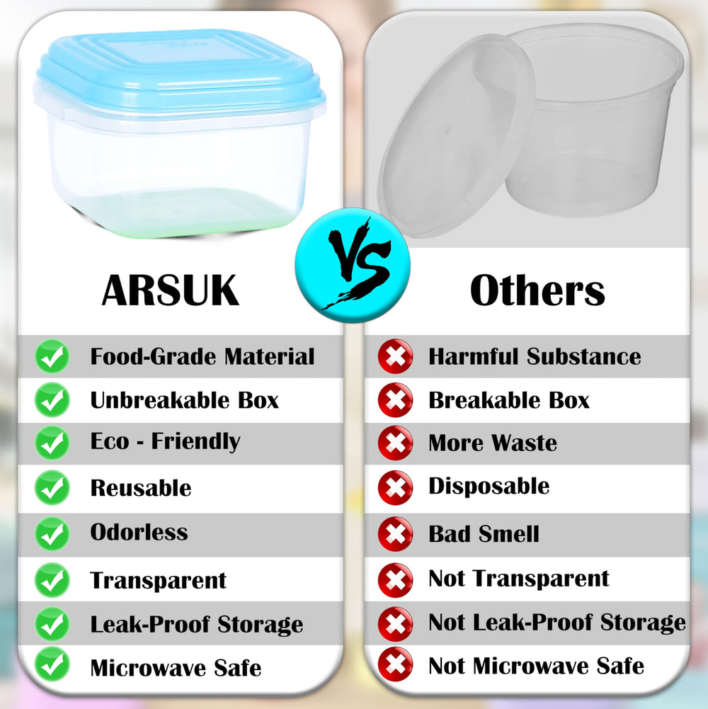 ARSUK transparent storage jars offering easy content recognition