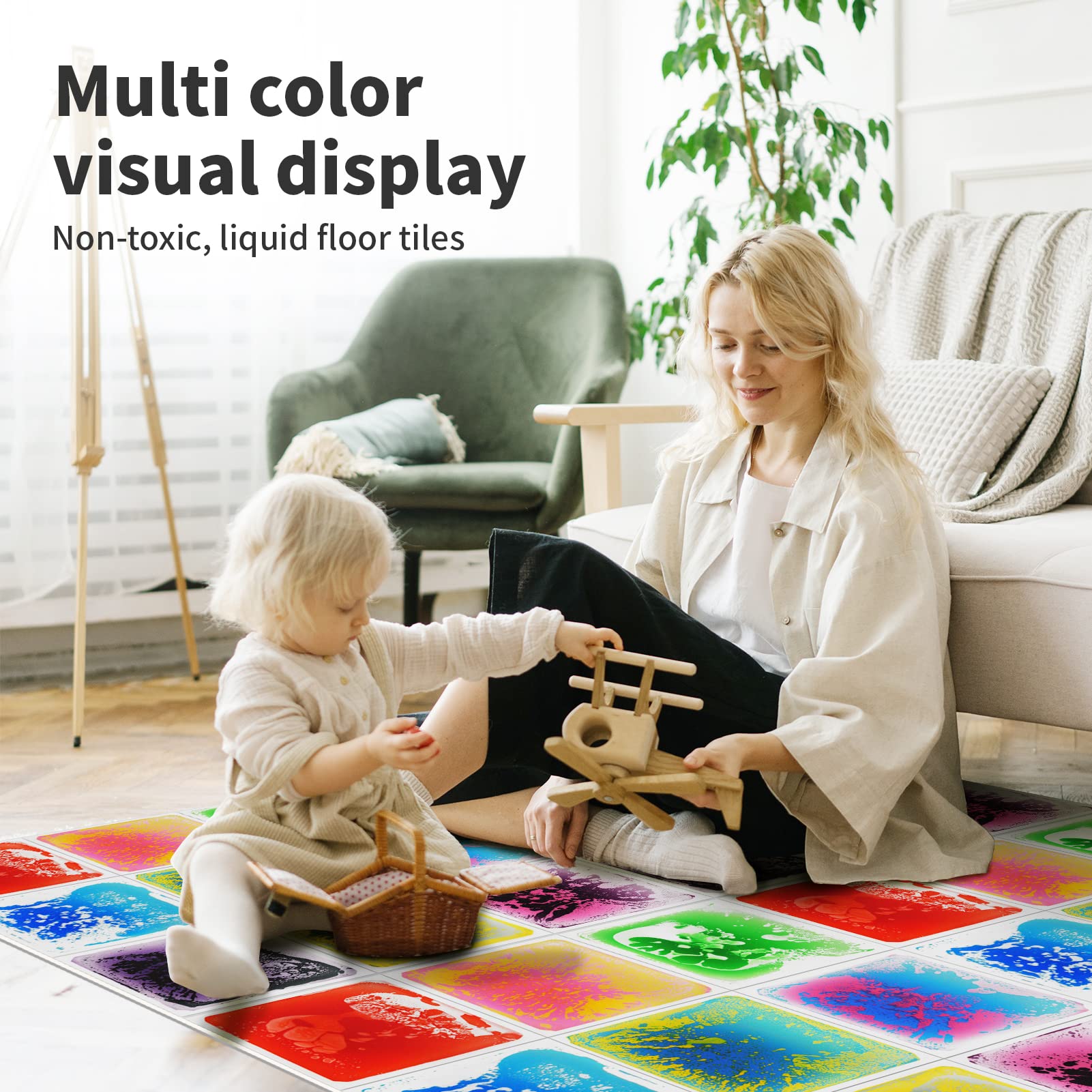 Art3d Liquid Fusion liquid motion tiles inviting dynamic, sensory exploration for kids