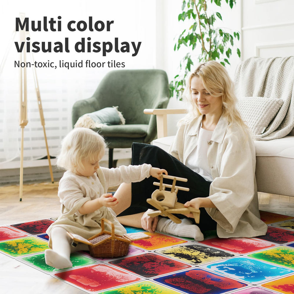 Art3d Liquid Fusion Tiles playroom floor setup for kids