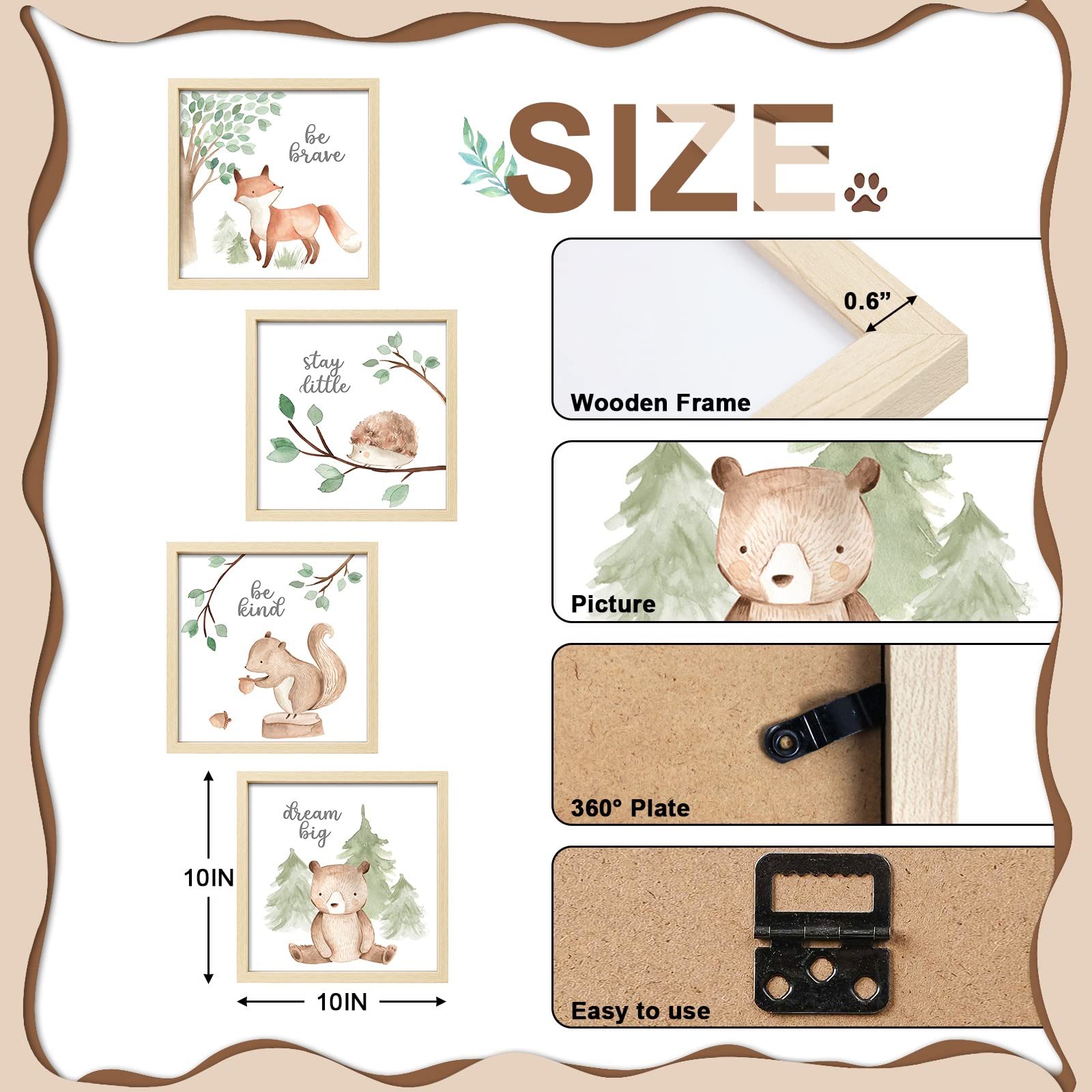 ArtbyHannah framed woodland bear print for calming bedroom accents