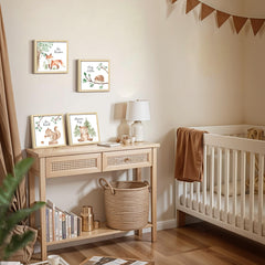 ArtbyHannah framed woodland hedgehog print for cozy nursery ambiance