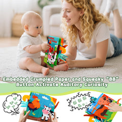 ArtCredit Baby Book detachable animal tails offer varied textures for exploration.