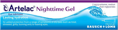 Artelac Nightime Gel bottle front view for overnight eye care.