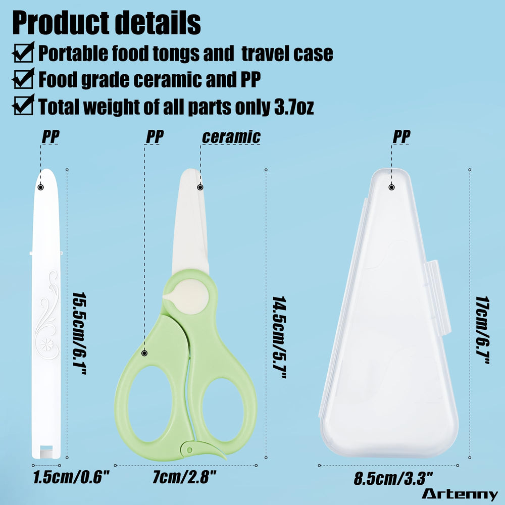 Artenny compact on-the-go kit shown in a diaper bag for travel-ready meals.