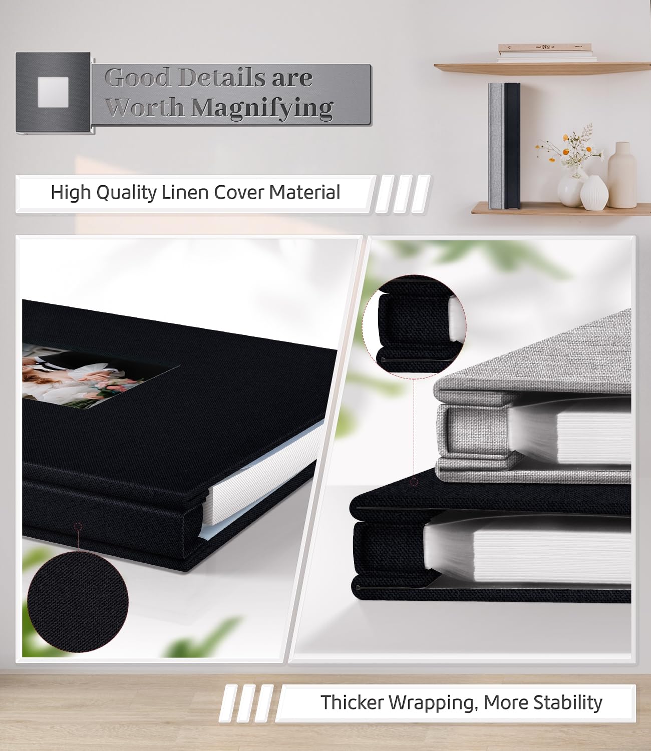 Artfeel sturdy aluminum spine keeps pages secure for long-lasting keepsakes.