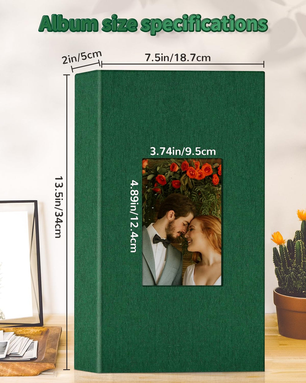 Artfeel linen cover with front window highlights a favorite photo