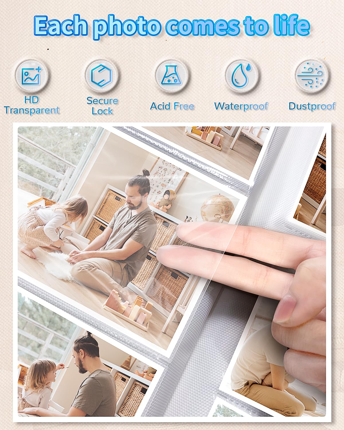 Artfeel photo album acid-free pages preserve photos over time