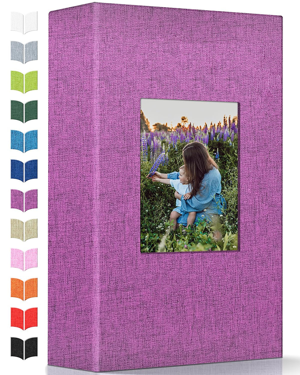 Artfeel Photo Album front cover window displays a memory for quick recognition.