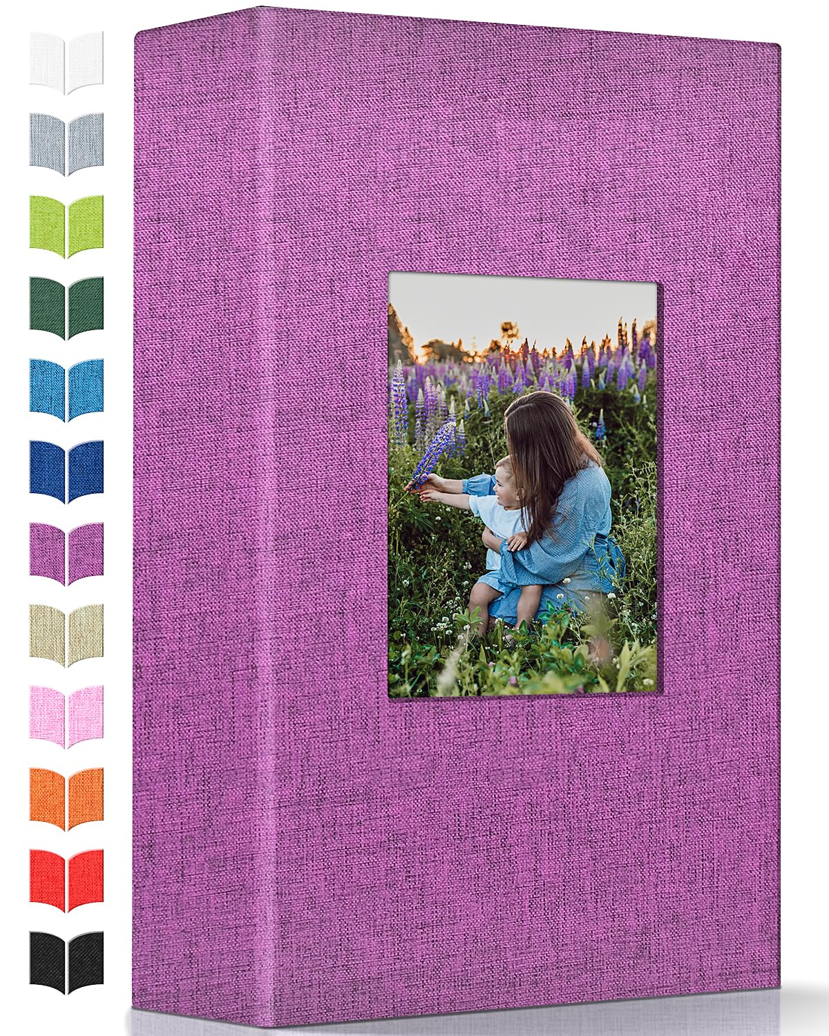 Artfeel Photo Album front cover window displays a memory for quick recognition.