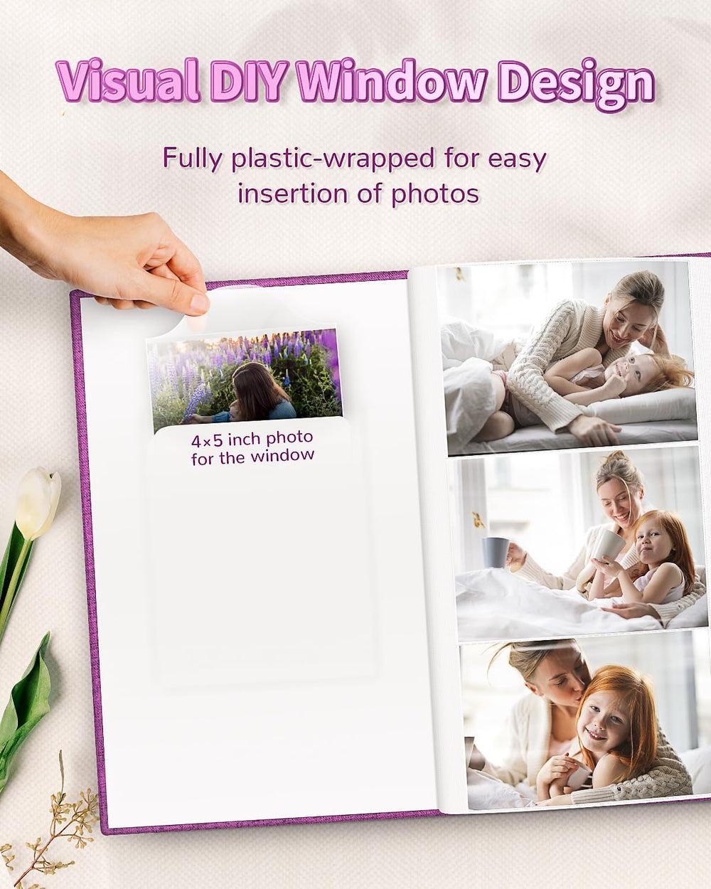 Artfeel Photo Album with 300 pockets keeps 4x6 photos neatly organized.