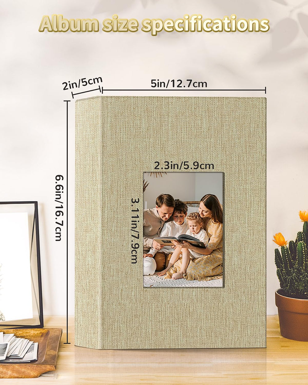 Artfeel slip-in pocket design neatly holds four-by-six photos