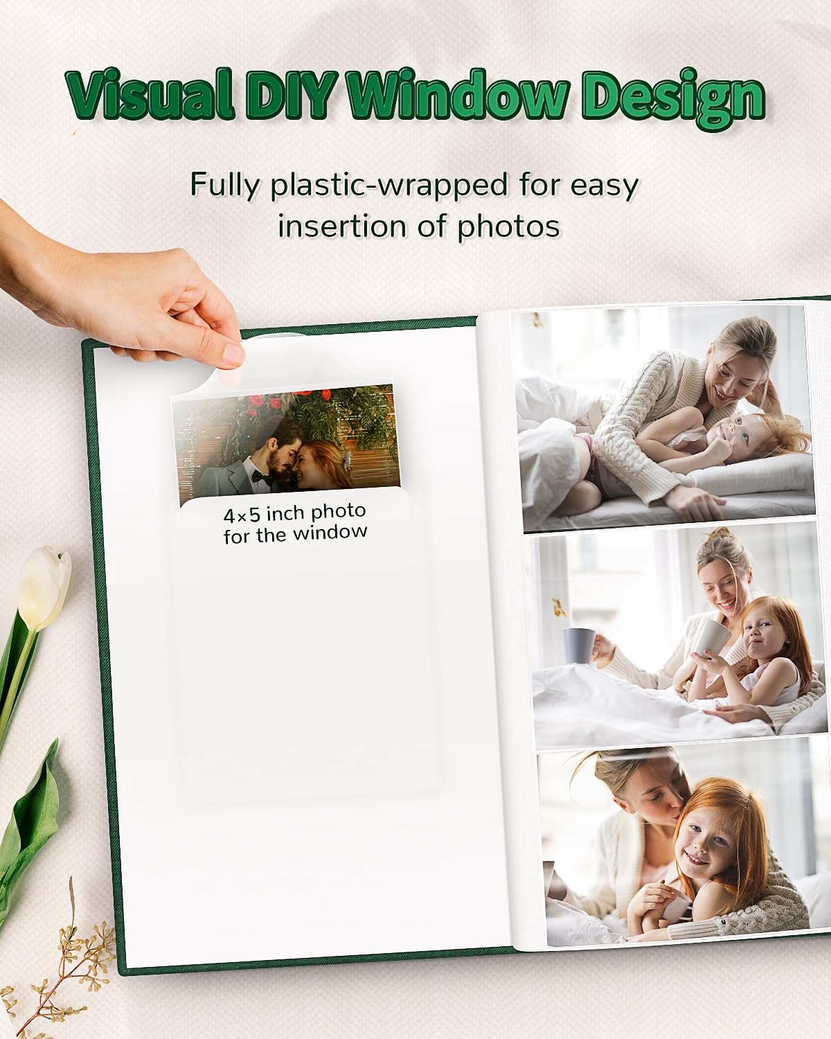 Slip-in pocket design speeds photo placement in Artfeel album