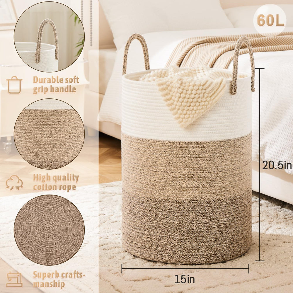 Artfeel basket in bathroom or bedroom keeps spaces clutter-free