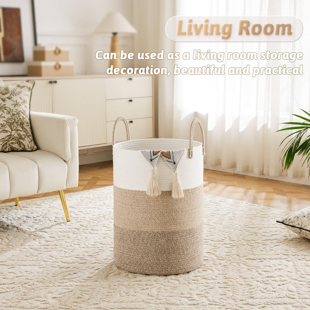 Artfeel storage basket holds toys, blankets, and pillows neatly