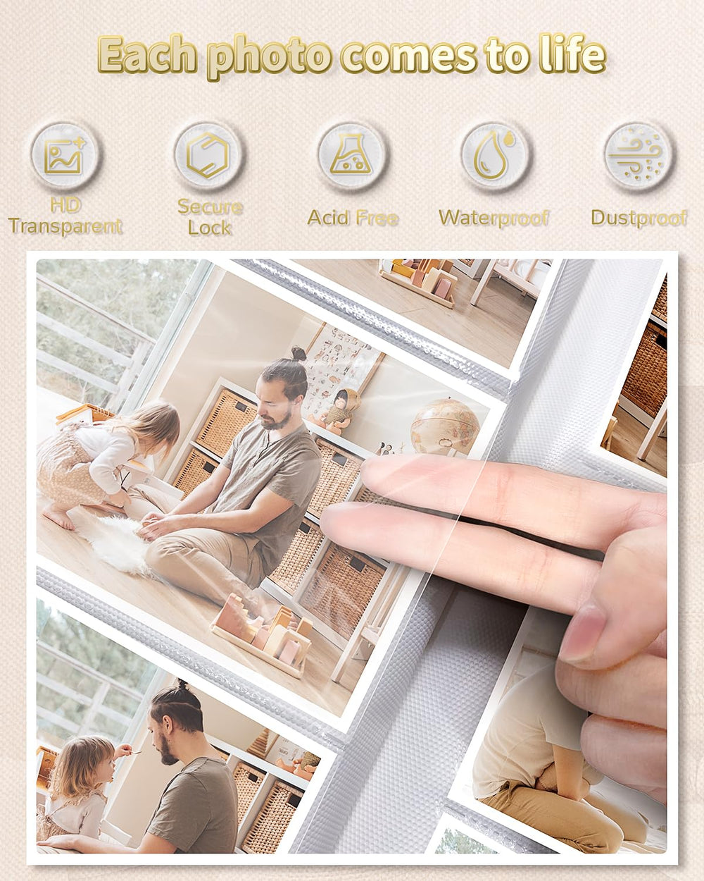 Artfeel white acid-free pages protect photos over time