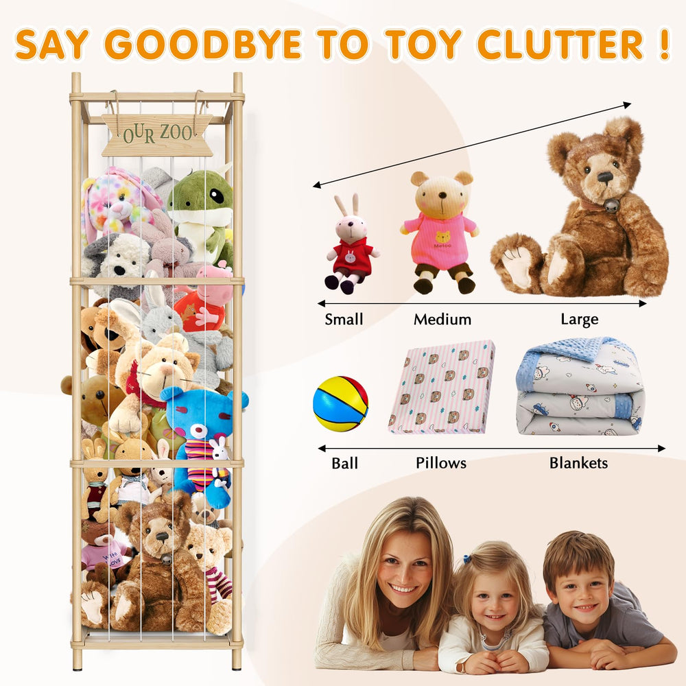 Artgeeker capacity up to 300 stuffed-animals accommodates a big collection with easy access.