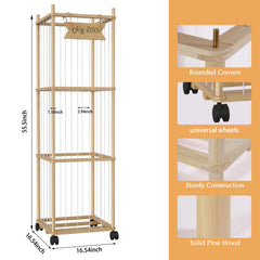 artgeeker Woodure stuffed animal organizer side view; fits neatly in a corner
