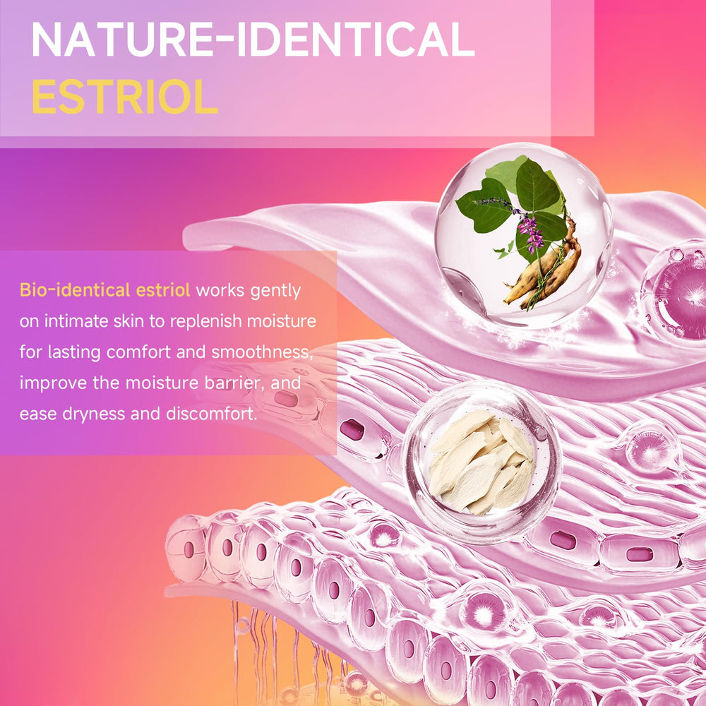 Arthcal Plant-based Estriol formula highlights plant-derived balance for sensitive skin.