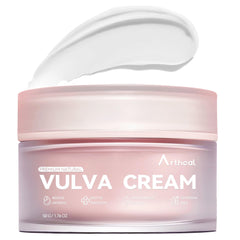 Arthcal vulva moisturizing cream bottle with smooth, lightweight texture