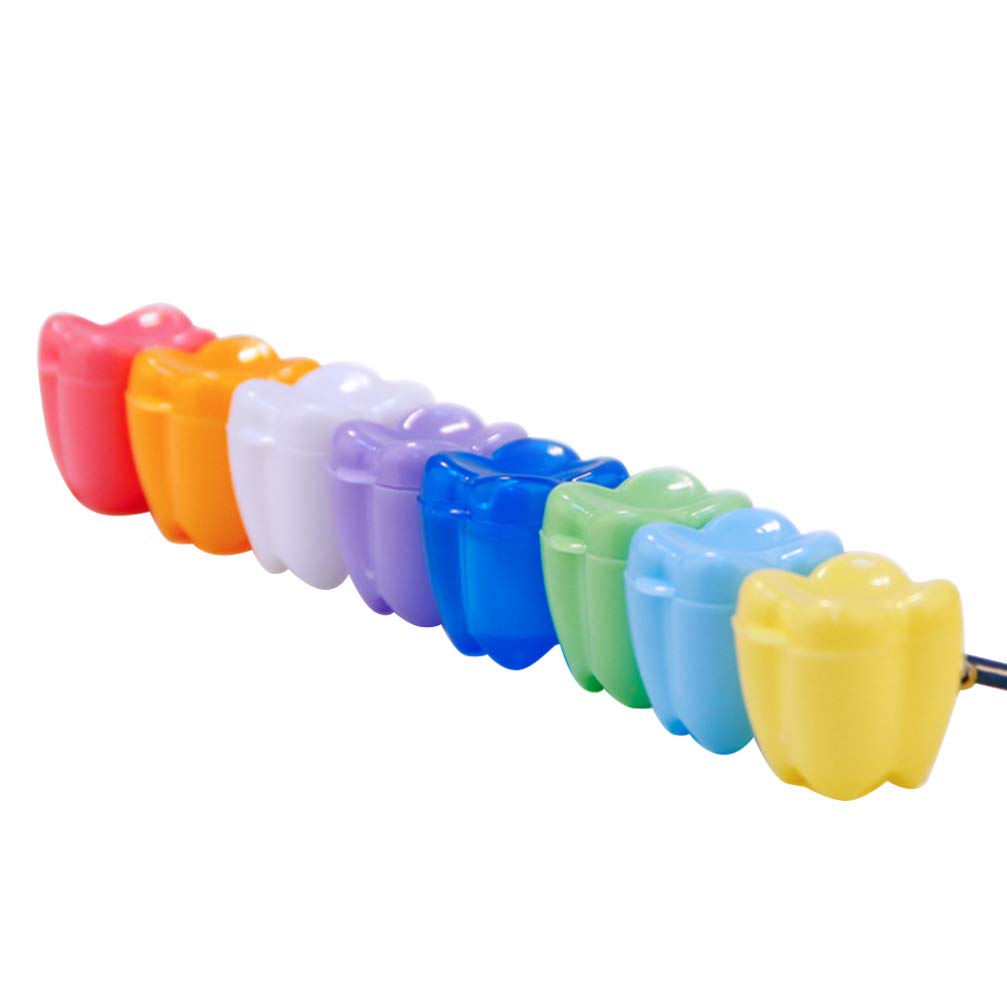 ARTIBETTER 7pcs neon tooth saver pack illustrates colorful storage for baby teeth