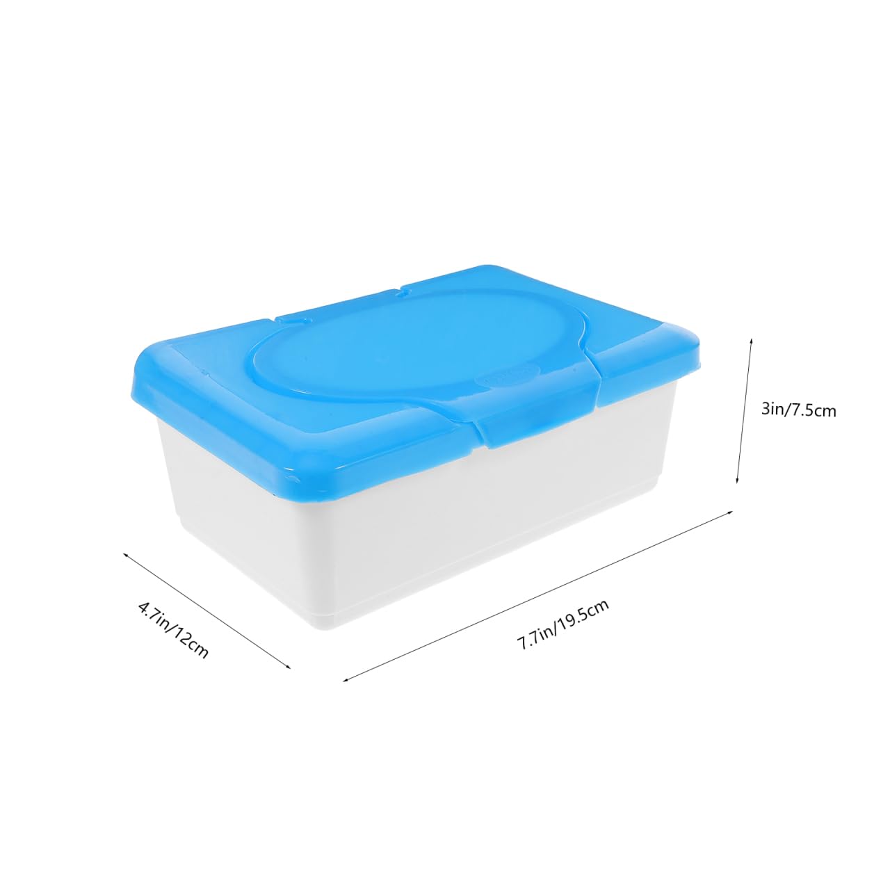 Artibetter wet tissue box blue on desk offers neat, space-saving storage.