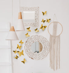 Artivo gold butterfly wall decals create striking focal points in living spaces