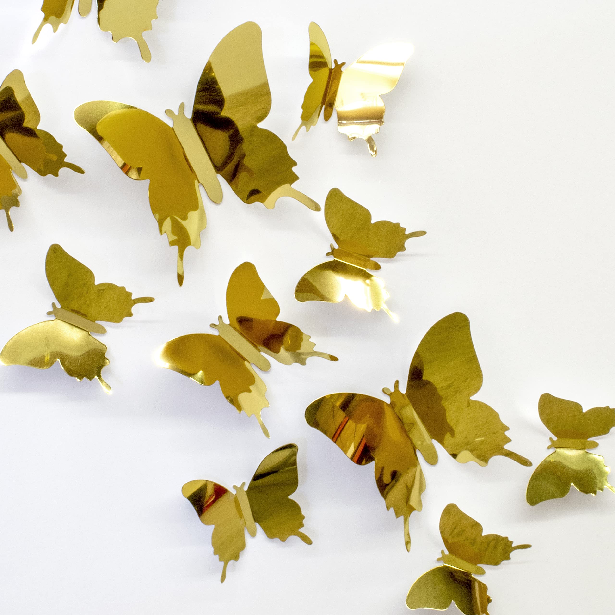 Artivo gold butterfly decals suit wedding and party backdrops