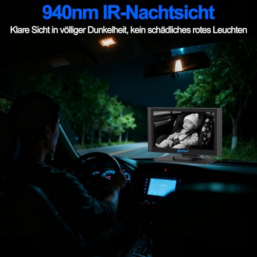 Artman wide-angle 140-degree view captures the entire rear seat in one glance.