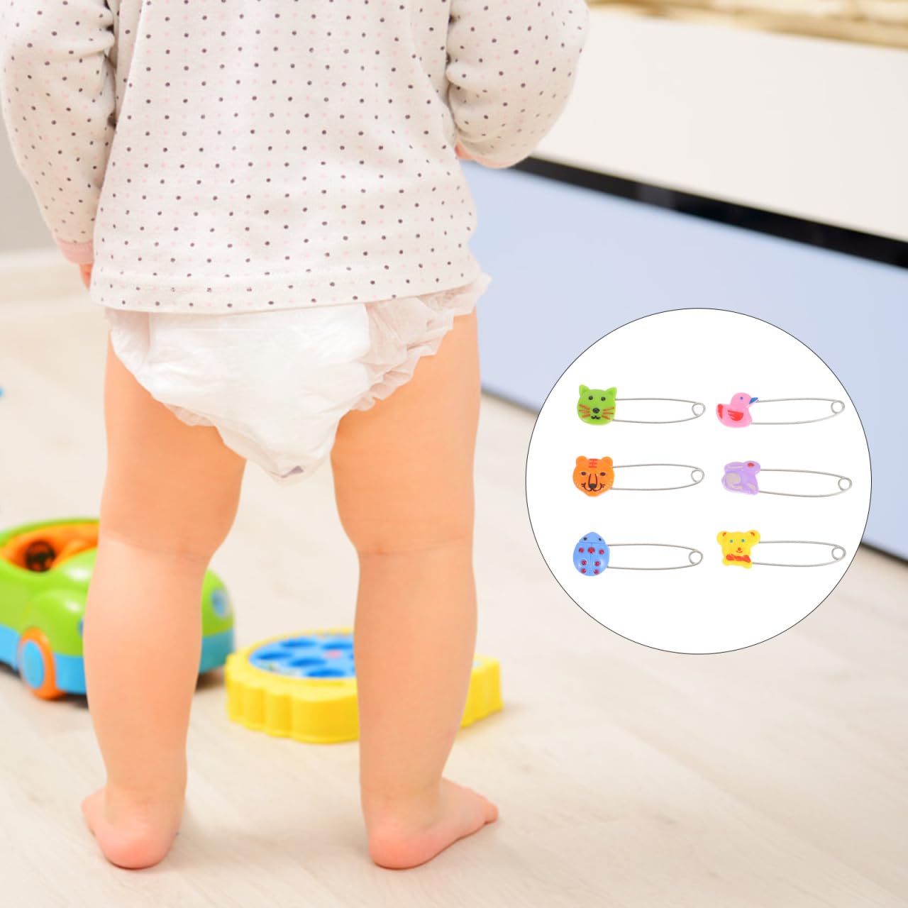 ARTSEWPLY long brooch design highlighted for adjustable diaper fastening.
