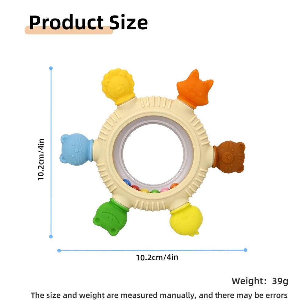 Arudyo newborn teether silicone offers safe mouthing surfaces.