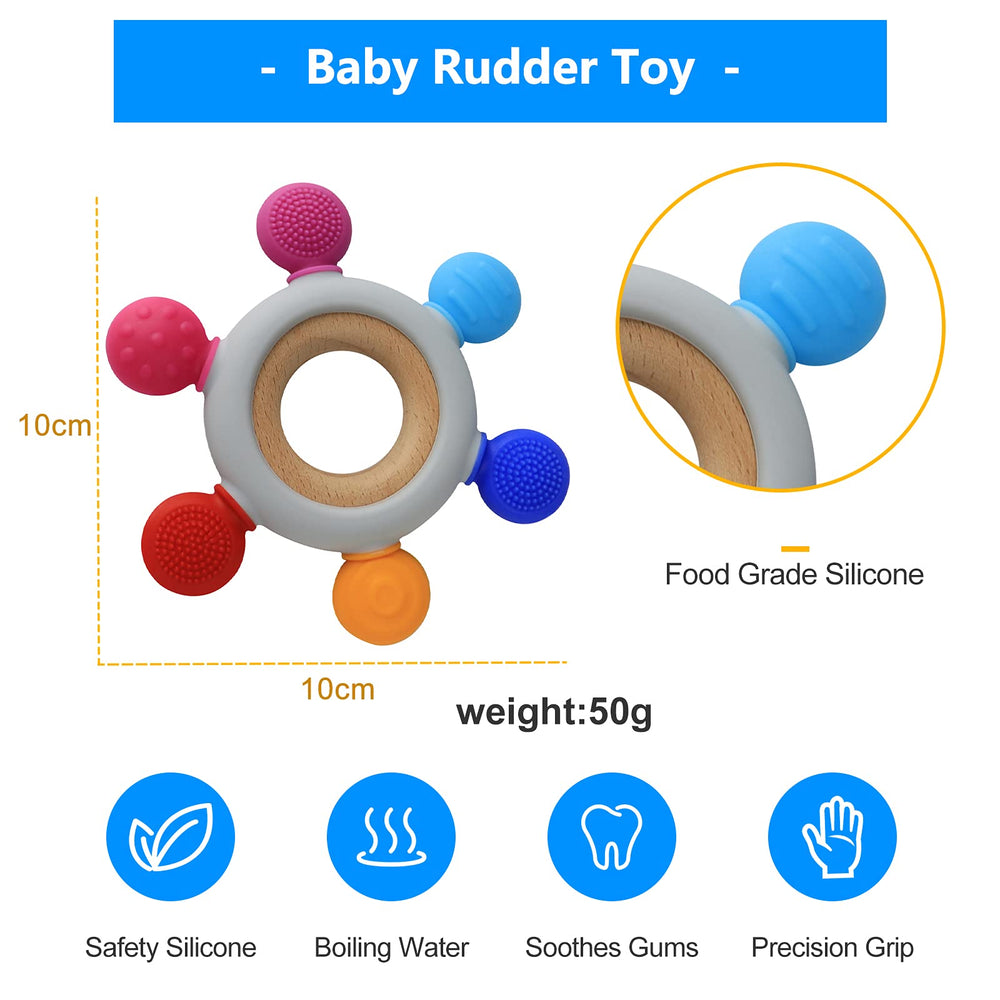 Arudyo Ocean teether arrives gift-ready for baby gifts.