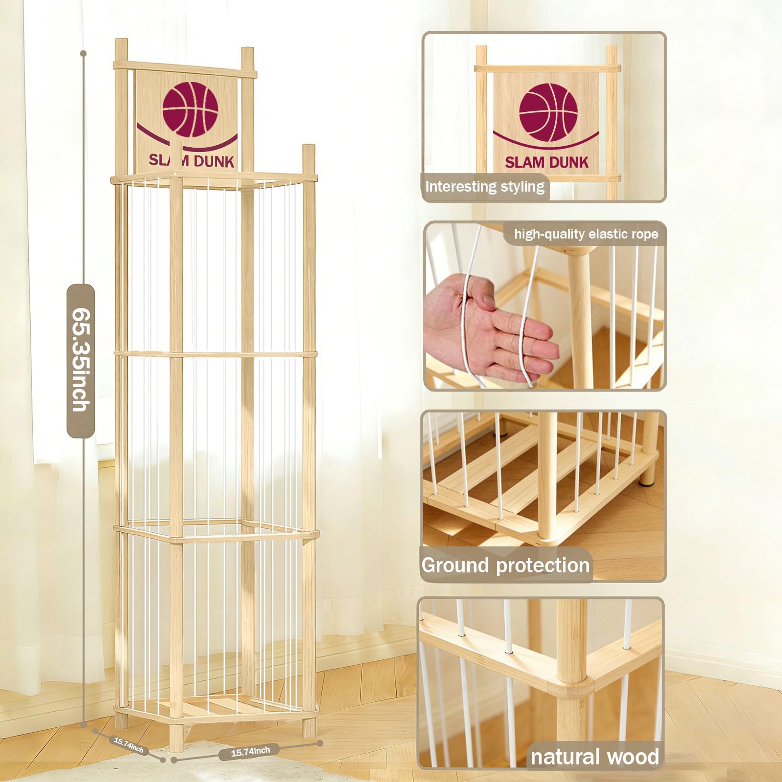 Aruood storage unit provides ample space to store 40+ plush toys.