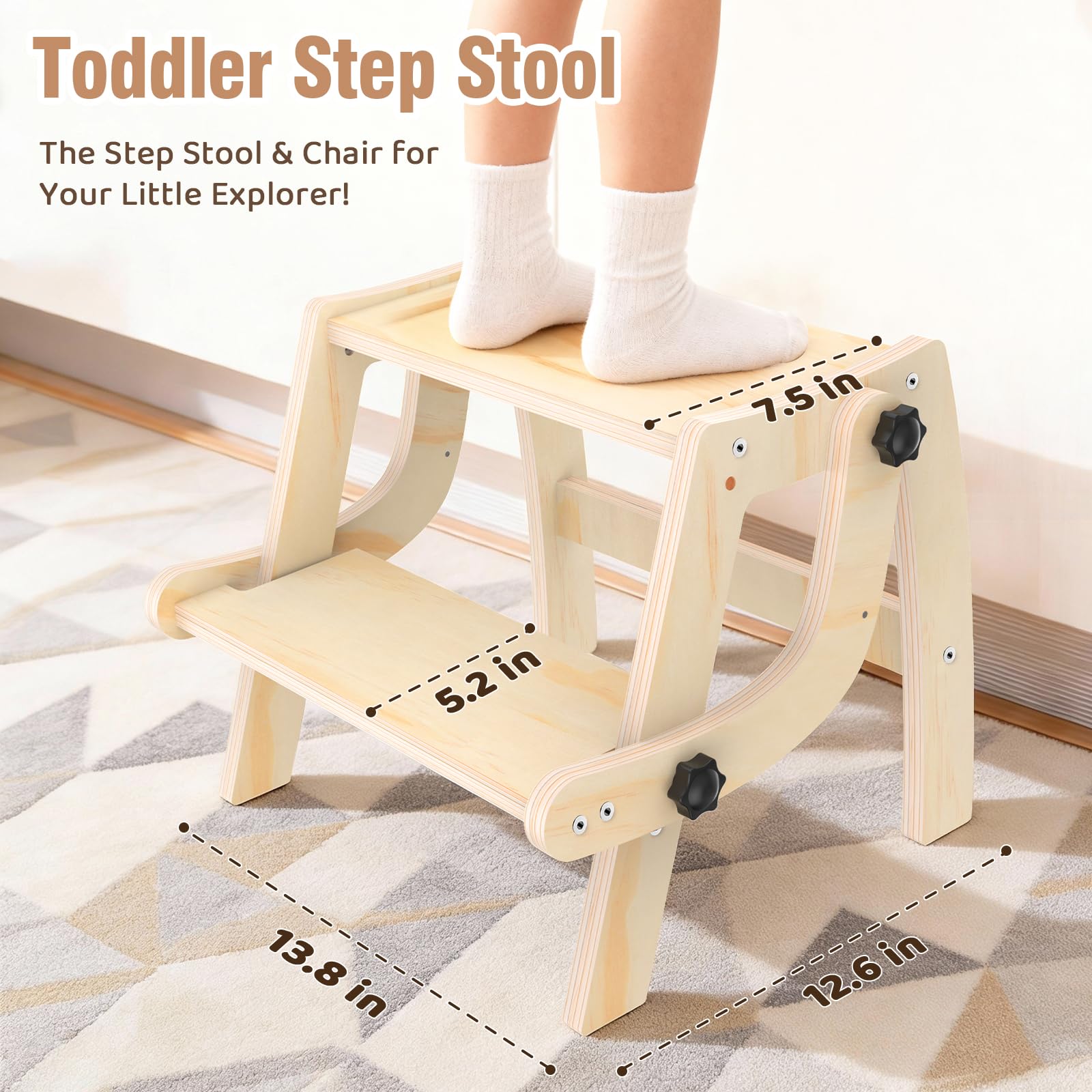 Arwion toddler step stool potty-training friendly for independence.