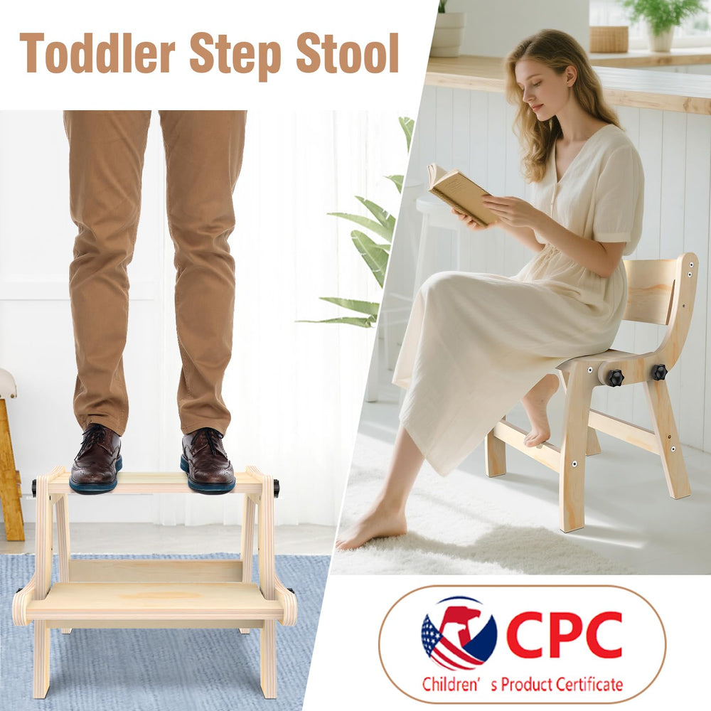 Arwion toddler step stool waterproof surface easy to wipe.