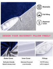 AS AWESLING 45-degree bump pillow supports the bump while resting