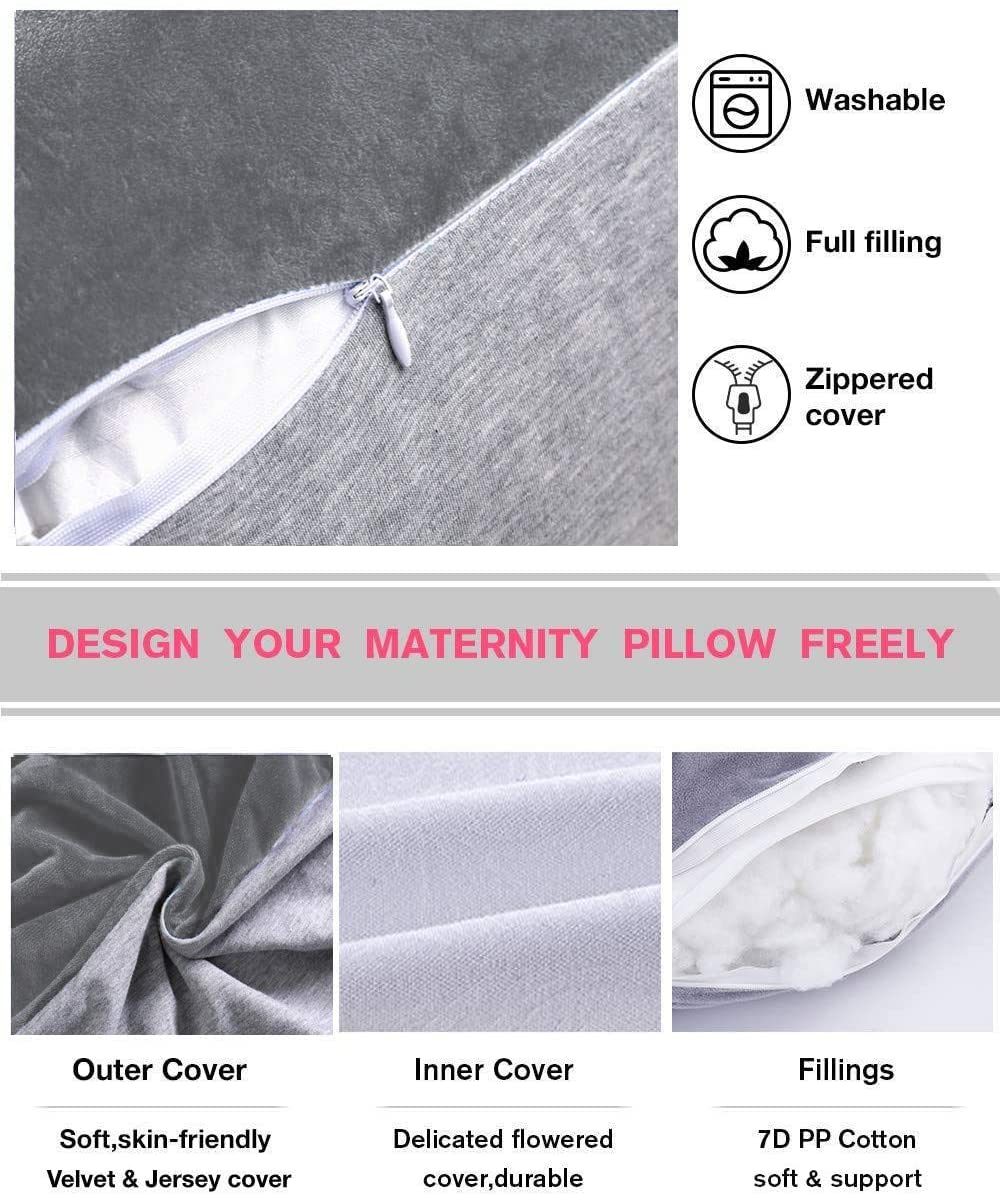 AS AWESLING full body pillow with removable cover for easy cleaning.