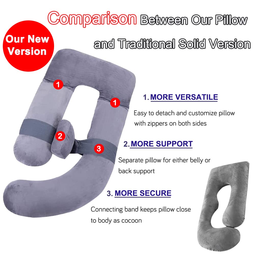 AS AWESLING full body pillow with separate support pillow for better alignment.
