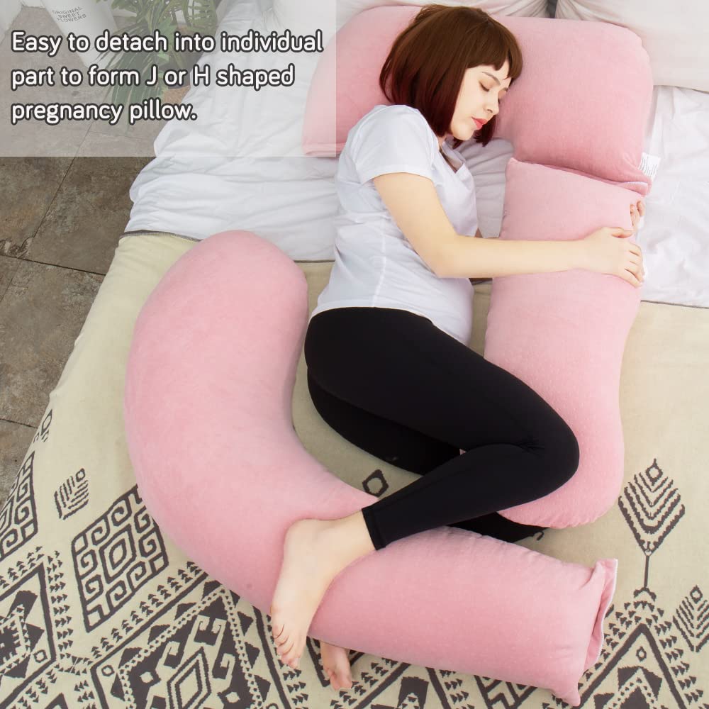 AS AWESLING pillow with separate support pillow for added spinal alignment.