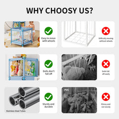 Asacbiiin stuffed animal storage zoo structure highlights double layer design for easy access.