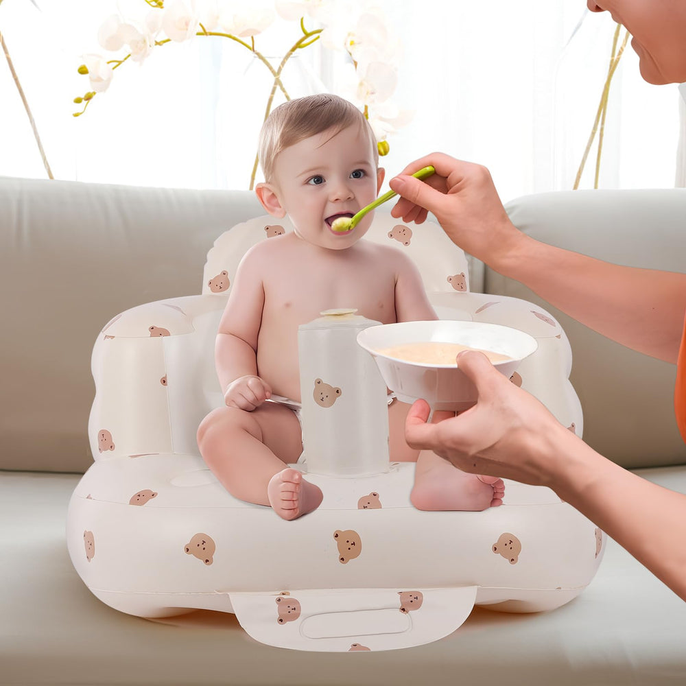 Asamoom baby chair with anti-slip base reduces tipping risk.