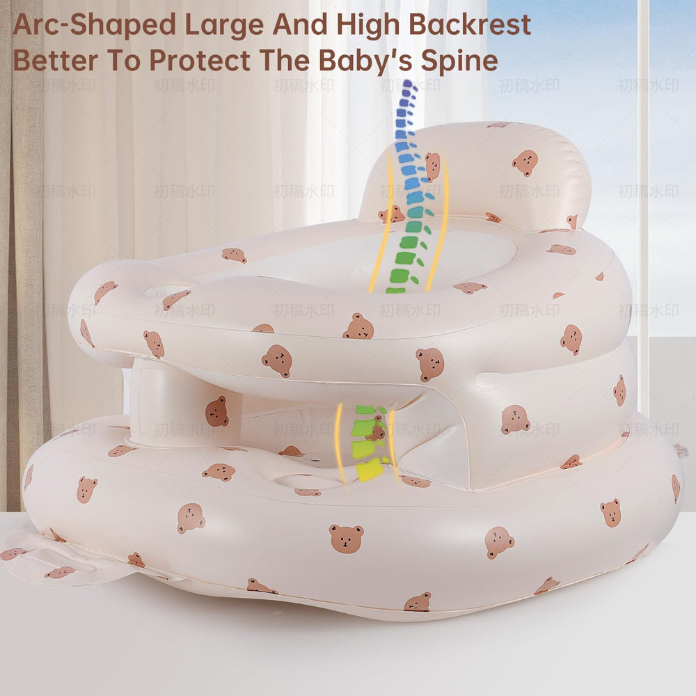 Asamoom baby seat with ergonomic backrest supports comfortable posture during seated activities.