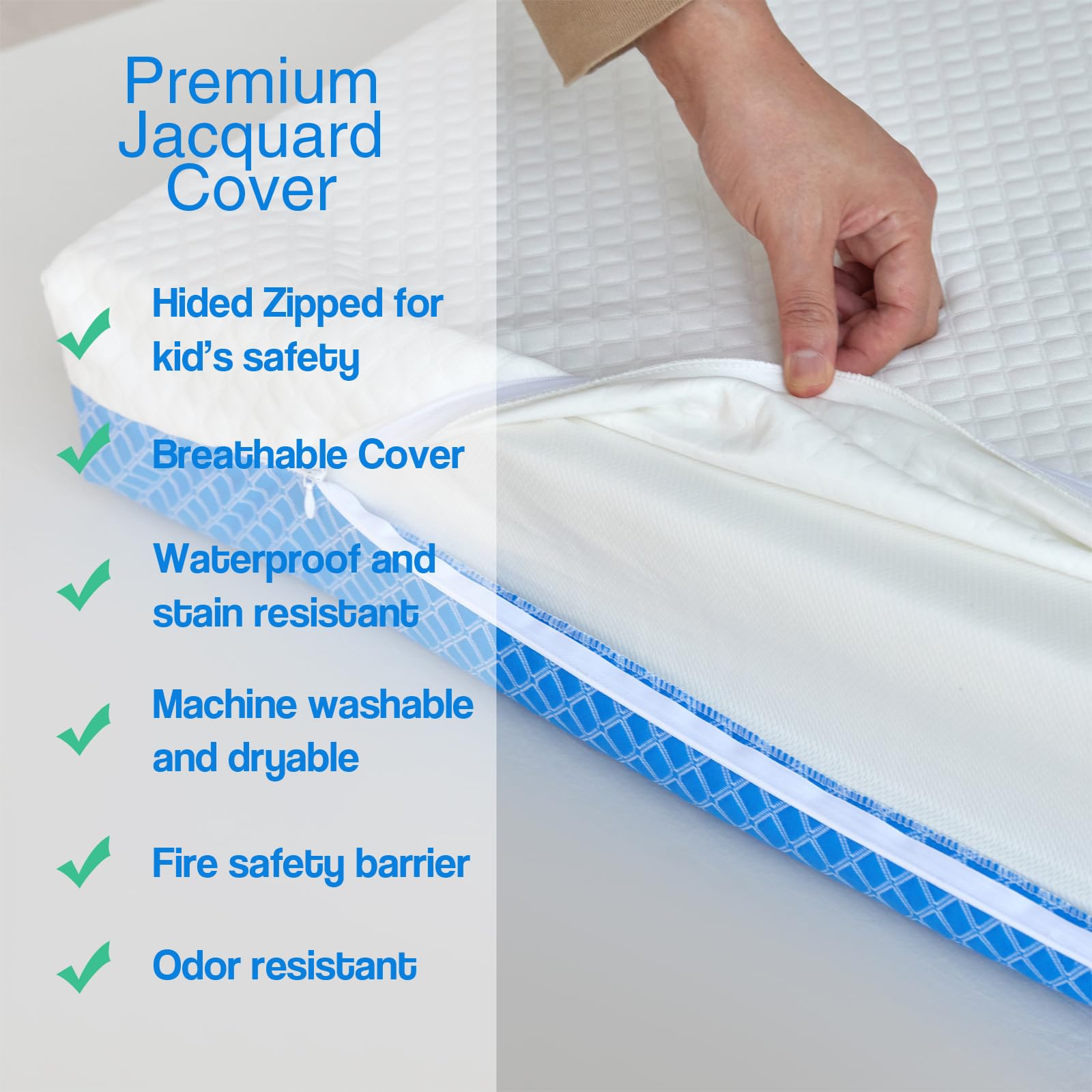 ASANEST crib-size mattress 52 x 27.5 inches fits standard cribs