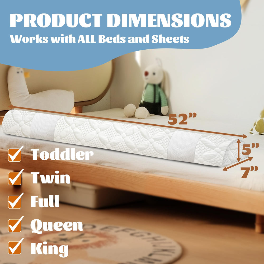 Asatdd bed divider fits a 52 inch dimension for versatile bed compatibility.