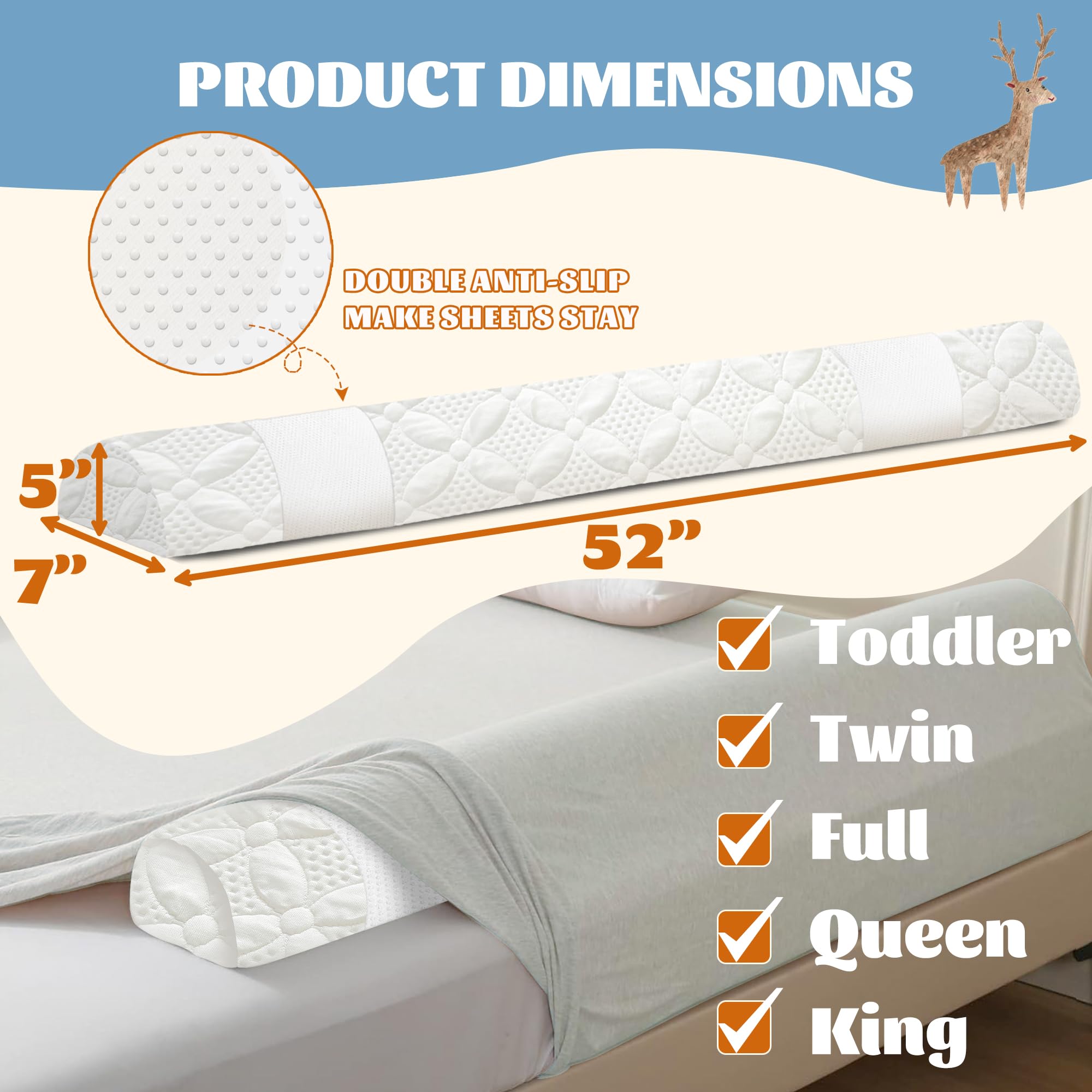 Asatdd bed rail with washable cover is easy to clean.