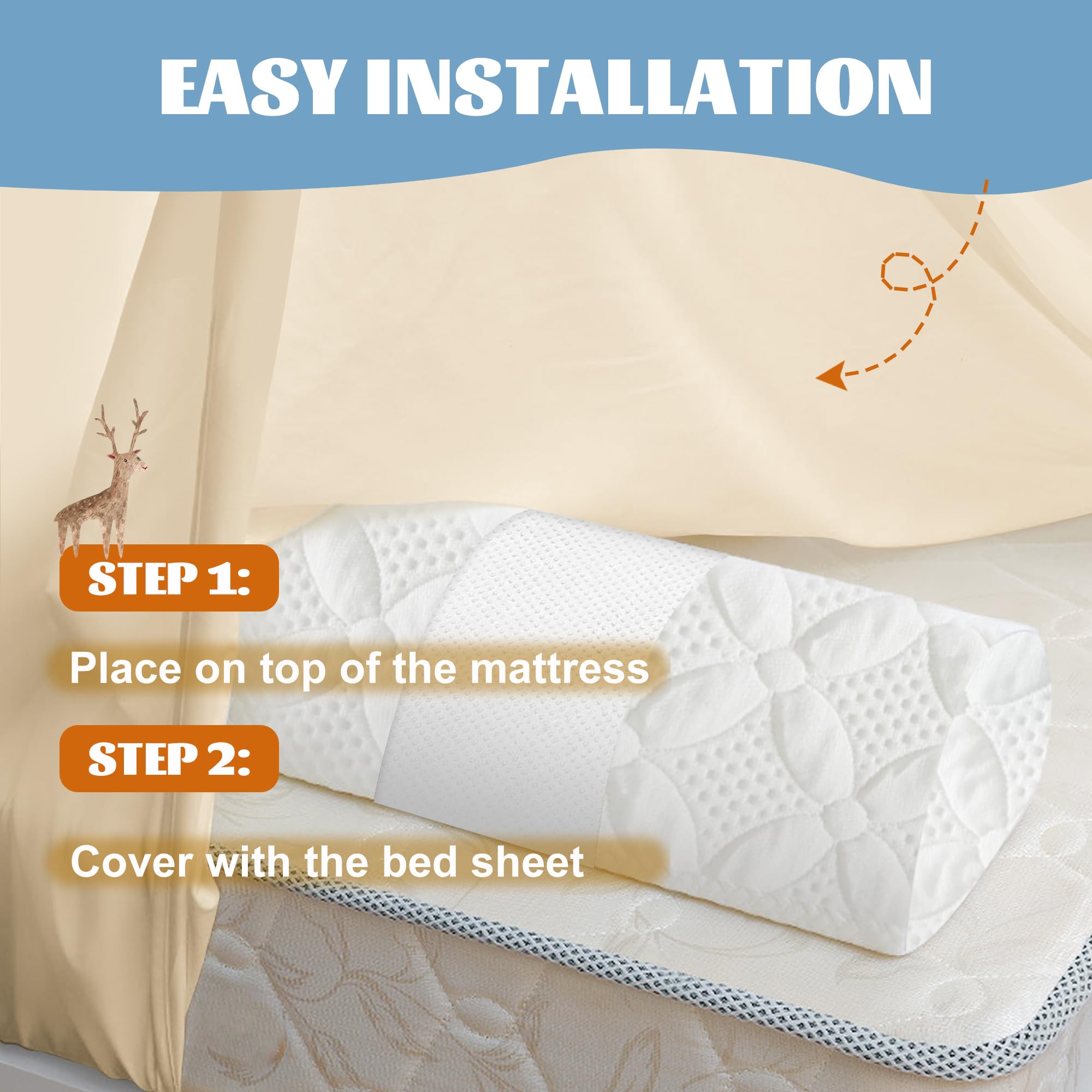 Asatdd memory foam cover with soft lining enhances comfort and easy cleaning.