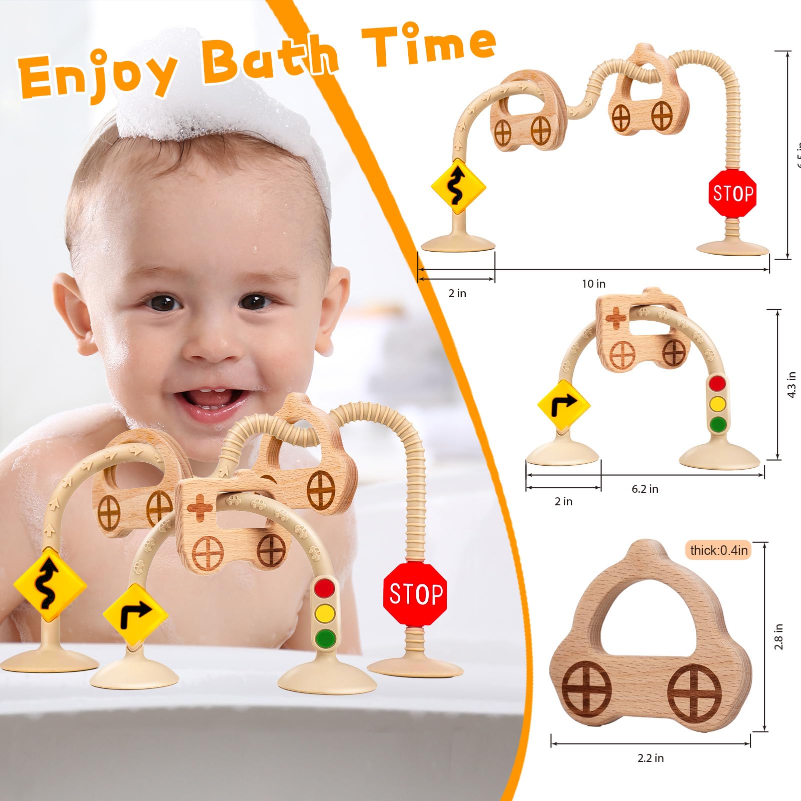 Ascnduup detachable toy is easy to wash, ideal for tub or table play.