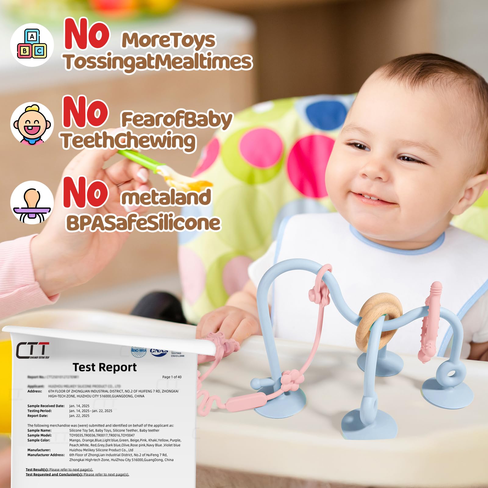 Ascnduup high-chair suction cups toy keeps playtime mess-free and within reach.