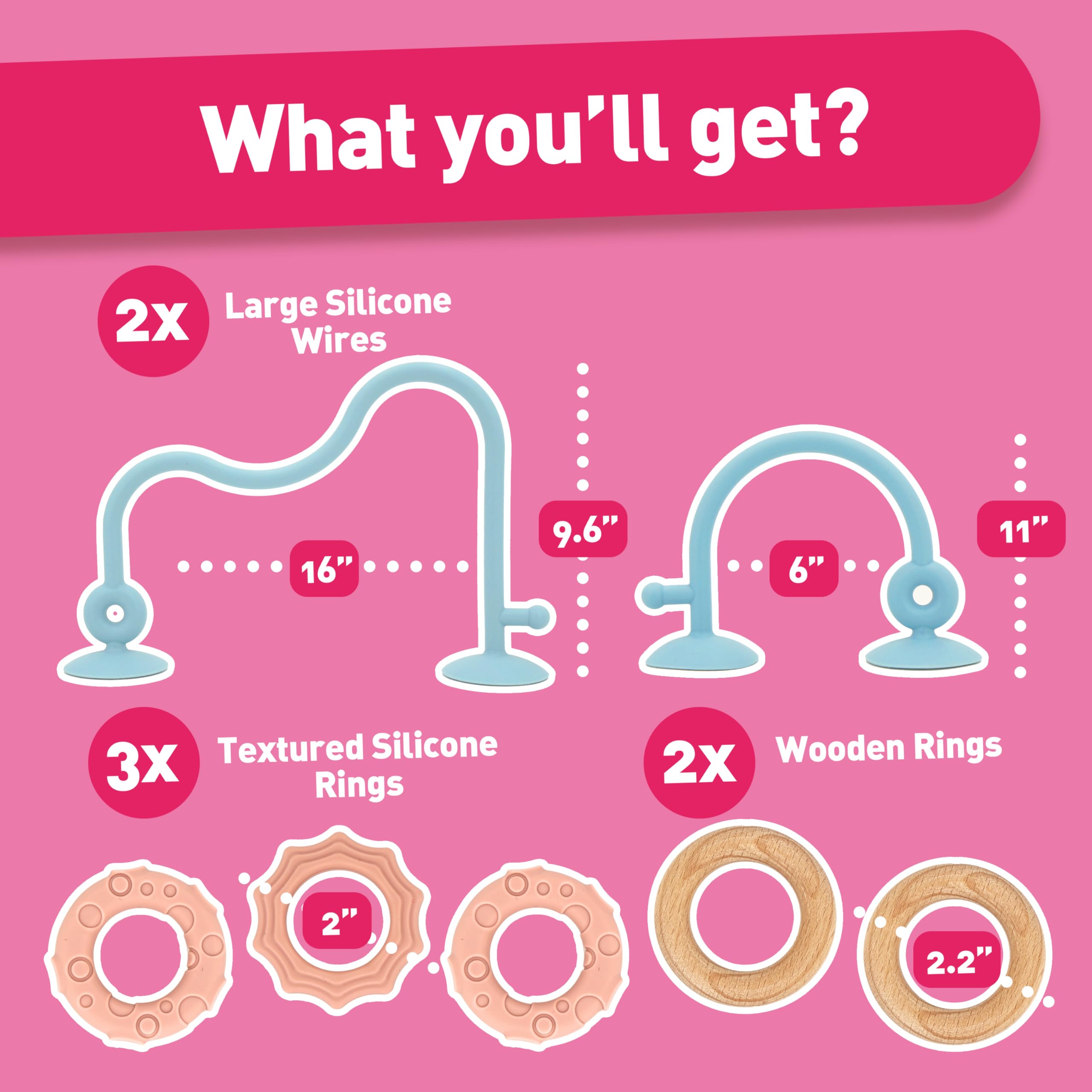 Ascnduup soft silicone rings aid grasping and hand coordination